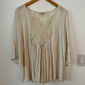 Mossimo Supply Co. Beige Boho Blouse